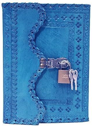 Nav Handicrafts Leather Diary Journal Notepad Writing Book With Lock ...