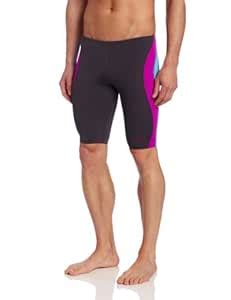 Buy Speedo Men's Endurance Lite Quark Splice Jammer Swimsuit, Charcoal ...