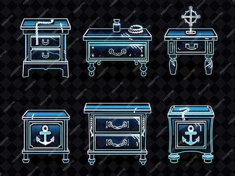 Nautical Nightstands 8 Bit Pixel With Rope Accents and Ancho PNG Unique ...