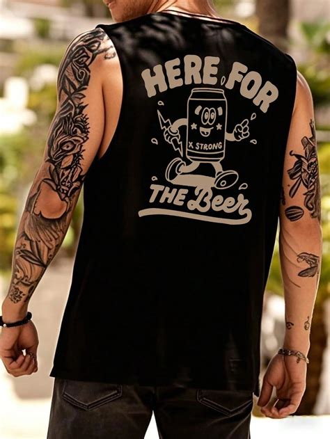 SXV Men's Sleeveless Tank Tee : here for the beer – SXVSTYLE