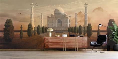 Taj Mahal Landscape Wallpaper for Wall - Magicdecor®