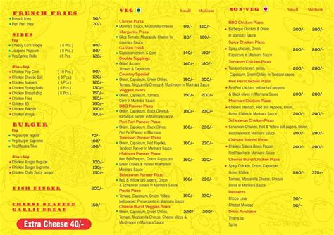 Menu at Crispy Slice Pizza, Mumbai