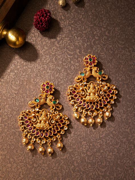 Shop Rubans Finely Handcrafted Gold Plated CZ And Ruby Studded ...