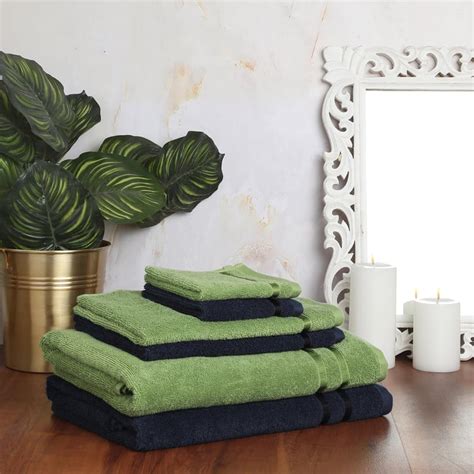 Buy SPACES Atrium Multicolour Textured Cotton Towel Set - Set of 6 from ...