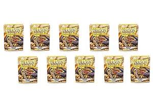 10 Packs Dragon Shield Matte Gold Standard Size 100 ct Card Sleeves ...