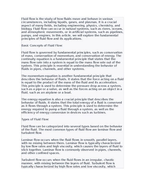 Image result for Examples of How Fluids Flow