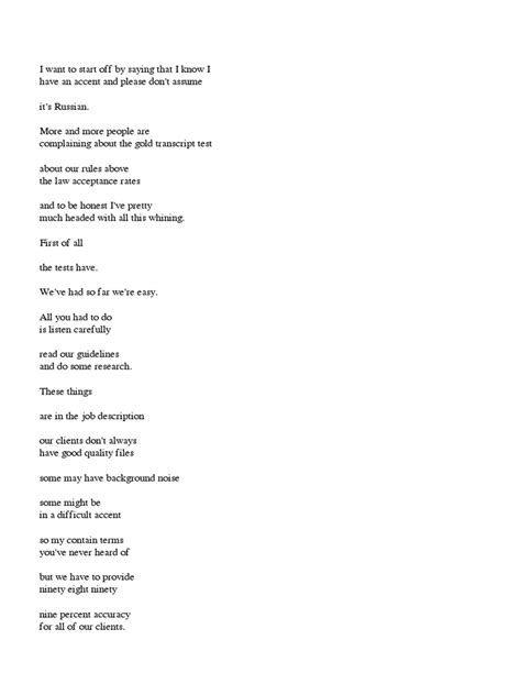 Image result for Transcribing Test