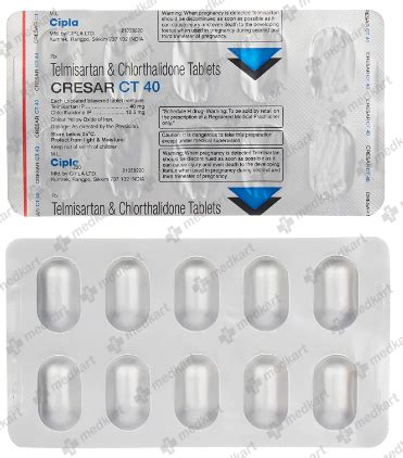 CRESAR CT 40MG TABLET 10'S, Price, Composition & Generic Alternatives ...