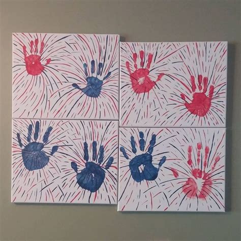 4th of july handprint craft