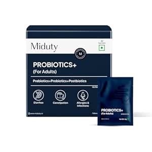 Miduty Probiotics+ with Postbiotic, Prebiotic & Probiotic | 14 Billion ...