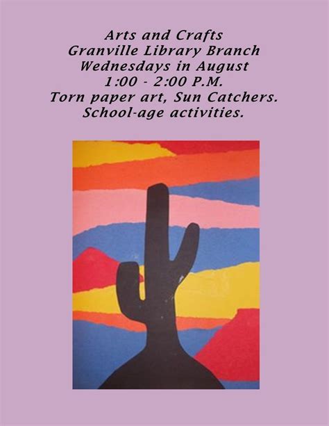 Arts and Crafts Granville, Granville Branch Library, 16 August 2023 ...