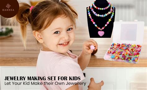 HANNEA® Girls Bracelet Making Kit, Fun and Colorful Beads for Jewellery ...