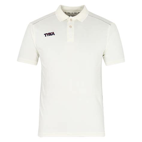 Tyka Pioneer Cricket T Shirt Half Sleeve Junior Off White Size@front view 1