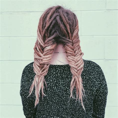 Fish tailed dreadlocks. @Tanisknotglam braid dread style | Dreadlocks ...