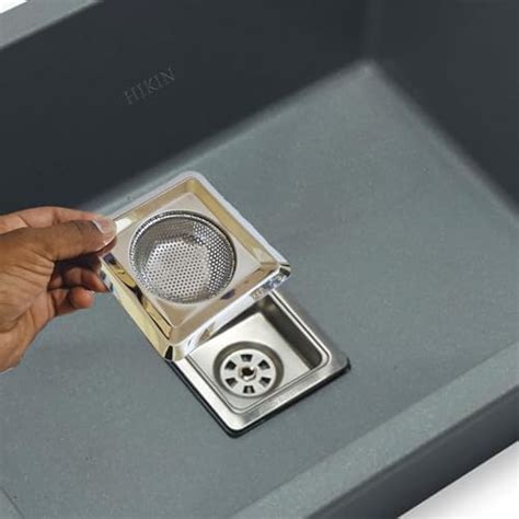 HIKIN SUPERMARKET™ Square Stainless Steel Kitchen Strainer 11.5CM Sink ...