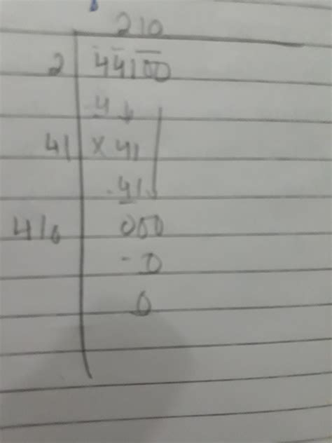 find square root of 44100 by long division method - Brainly.in