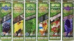 Buy 12 Total Natural Juicy Jays Hemp Wraps Variety Pack Bundle Mixed ...