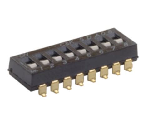 SDA08H1SBDR C & K | C & K 8 Way Surface Mount DIP Switch SPST, Raised ...