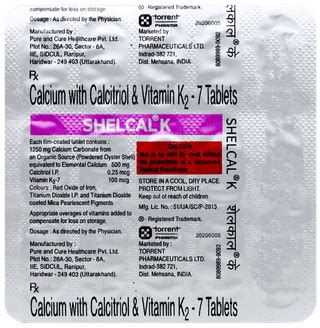 Shelcal K Tablet 15 - Uses, Side Effects, Dosage, Price | Truemeds