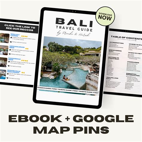 Bali Travel Ebook + Google Maps Pins – Prachi and Harsh