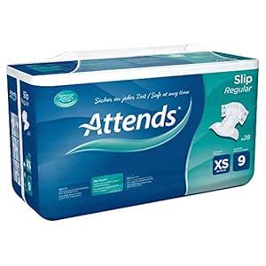 Attends Slip Regular Absorbency 9-28 Count (Extra Small) : Amazon.in ...