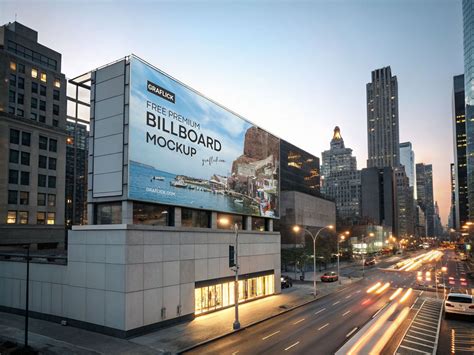 Free Building Fascia Billboard Mockup | | GRAFLICK