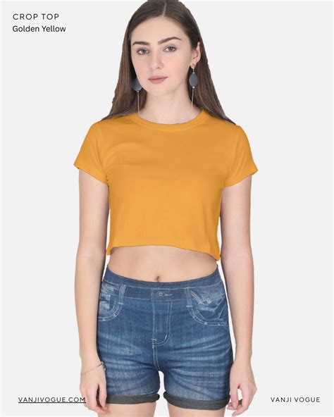 Crop Top-Golden Yellow – Vanji Vogue