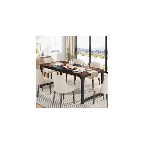 Buy Tribesigns 71x31.5 Dining Table, Industrial Kitchen Table for 6-8 ...