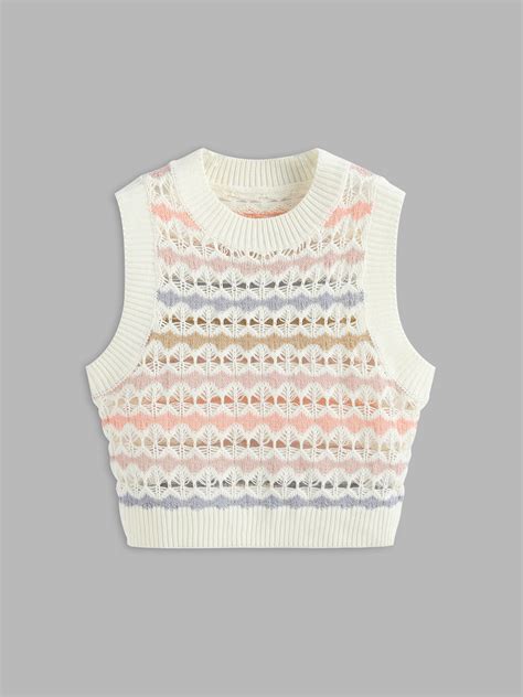 Colorful Stripe Sweater Vest For School Daily Casual Date Picnic Coffee ...