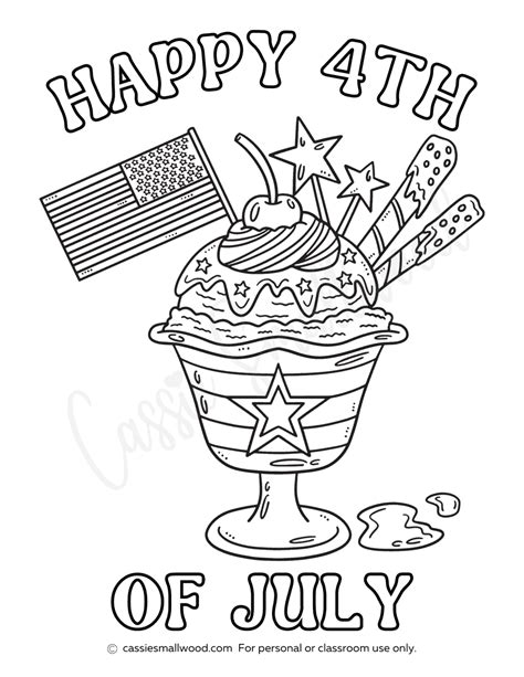 25 Cute 4th Of July Coloring Pages (Free Printable) - Cassie Smallwood