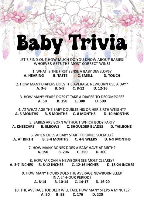 Baby Trivia Shower Game Questions And Answers at Lonnie Lessman blog