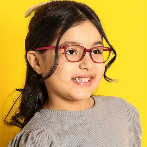 Buy Kids Glasses: Pink Transparent Pink Full Rim Cat Eye Kids 5-8 yrs ...