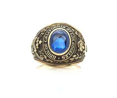 Lot - 10K Yellow Gold Topaz UCLA Class Ring