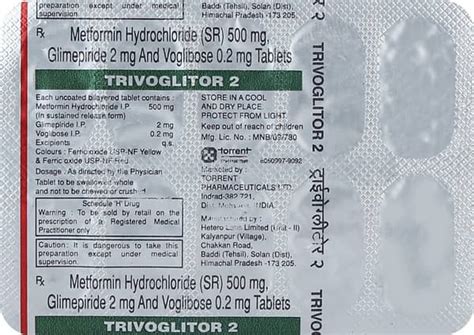 Trivoglitor 2mg Strip Of 10 Tablets: Uses, Side Effects, Price & Dosage ...