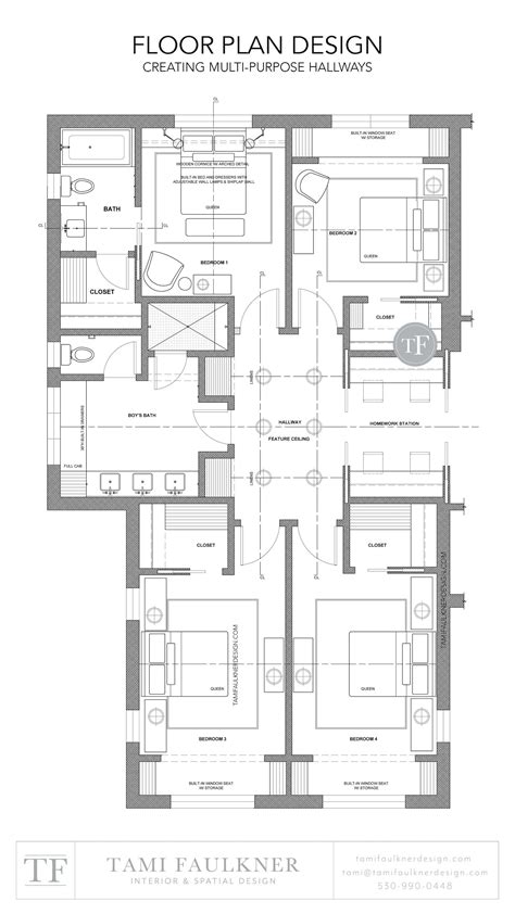 CUSTOM FLOOR PLANS - HOW TO DESIGN HALLWAYS WITH MULTI-PURPOSE — Tami ...