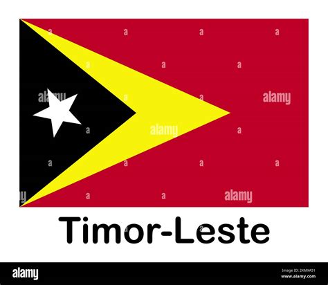 Timor-Leste national flag. Banner, state symbol flagpole Stock Vector Image & Art - Alamy