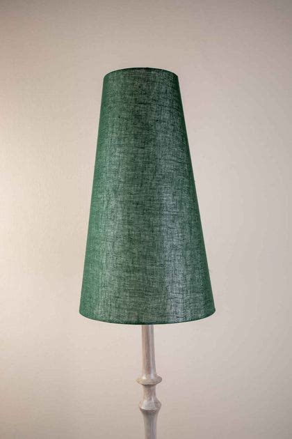 Buy Solid Dyed Cotton Fabric Green Fabric Tall Taper Lampshade Online ...