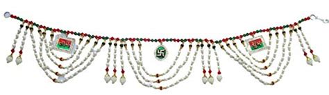 Bharat Gifts 36 Inches Toran Bhandanwar/Bandarwal with White ...