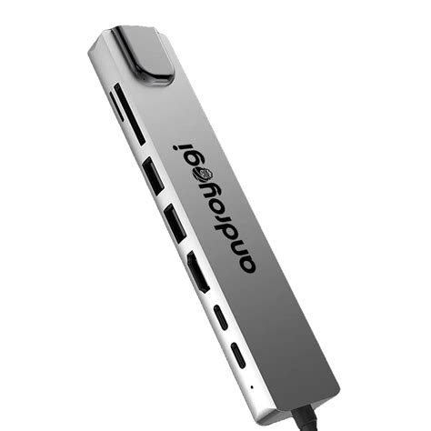 AndroYogi 8 in 1 USB Hub - USB C 3.1 to HDTV 4K LAN Ethernet USB3.0 USB ...