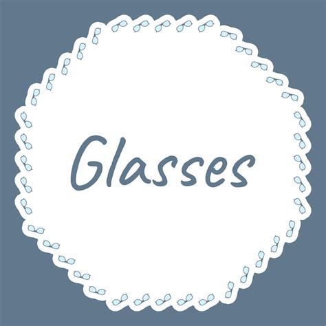 Border with glasses for banner poster and greeting card | Premium Vector