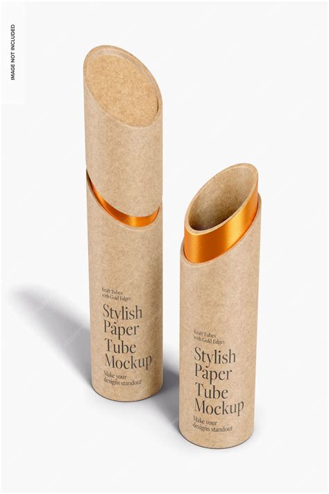 Premium PSD | Stylish paper tubes mockup opened and closed