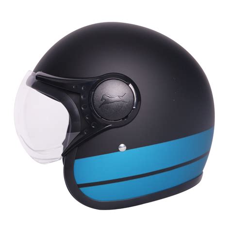 TVS J110 Half Face Helmet, Dawn Blue Matte | Lightweight & Stylish ...