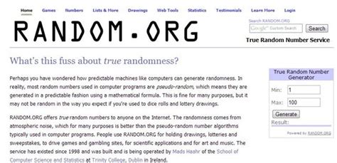 Image result for Random.org Tutorial