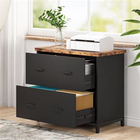 Tribesigns file cabinet 2 drawer lateral filing cabinet printer stand ...