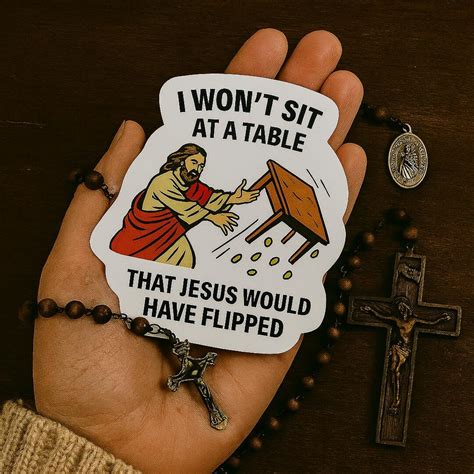 Jesus Flipped the Table Sticker / Magnet - Etsy