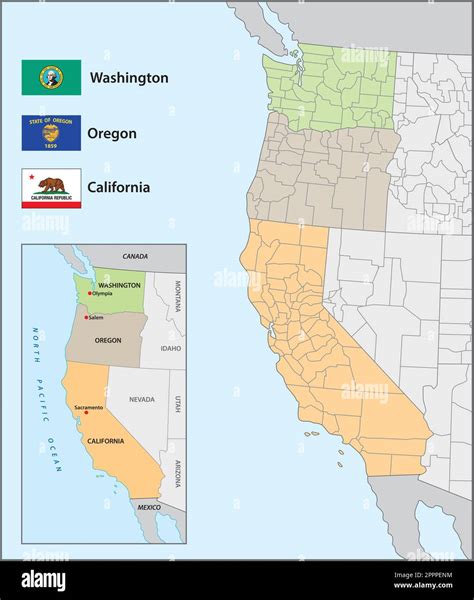 West Coast America Map