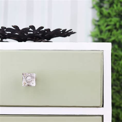 Clear Golden Square Cabinet Knobs