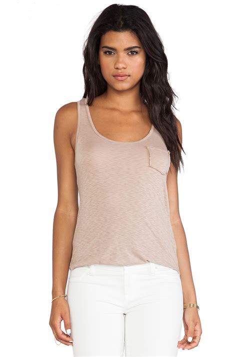 LA Made Boyfriend Tank in Sand Dollar | REVOLVE