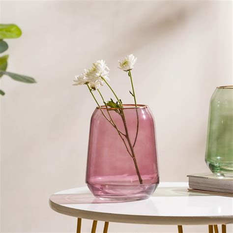 Clear Glass Gold Detailed Vase Purple 7 Inch Online - Premium Vase ...