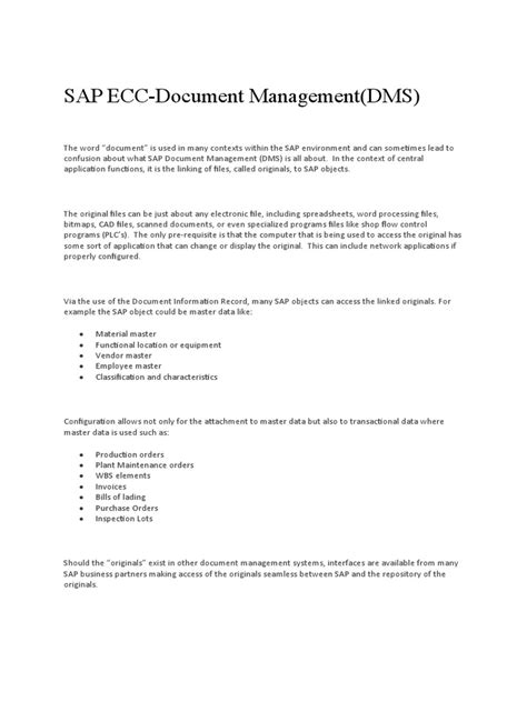 Image result for Table for SAP DMS